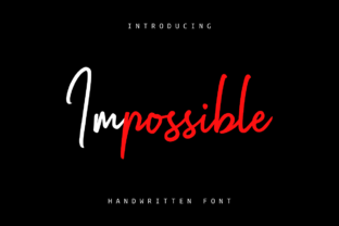 Impossible: A Light and Charming Handwritten Font with Modern Simplicity